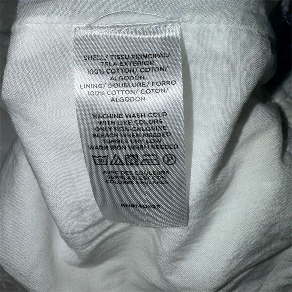 Loft Women's White Peasant Skirt M Knee Length Lace Accents - Picture 4 of 5